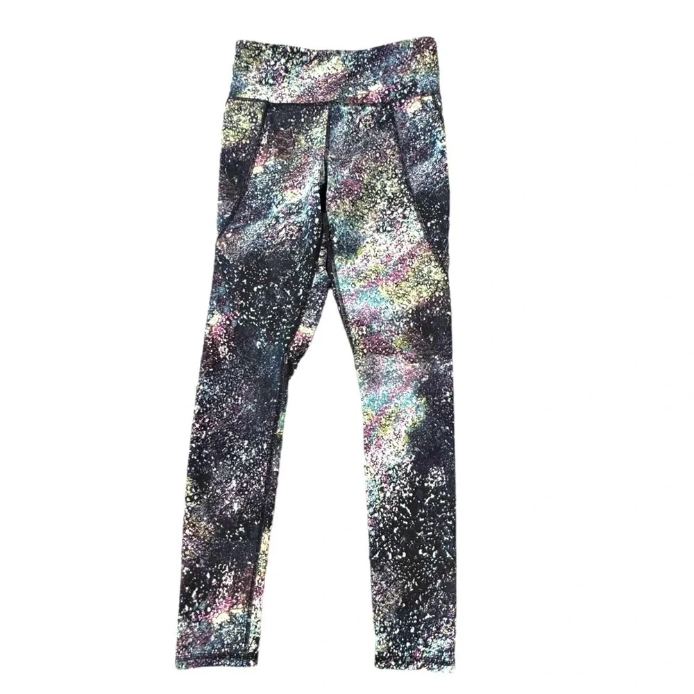 Old Navy Galaxy High-Waist PowerSoft Side-Pocket Leggings Girls Size XL (14-16)